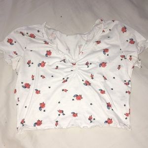 floral cropped tshirt